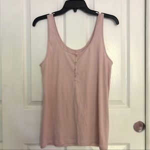 Old Navy Fitted Rib-Knit Tank Light Pink